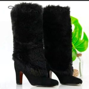 NIB Sam Edelman Women's Shalin Faux Fur Boot Size 8.5 Black